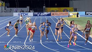 USA blows out the competition in womens 4x400m at World Athletics Relays  NBC Sports [upl. by Afira]