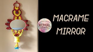 Macrame mirror wall hanging with Basket  macrame [upl. by Remat988]