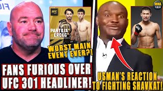 MMA Community VERY DISAPPOINTED over UFC 301 HEADLINER Usmans REACTION to fighting Shavkat Conor [upl. by Ronoc]