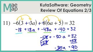 KutaSoftware Geometry Review Of Equations Part 2 [upl. by Haig]