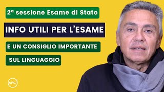 2ª sessione Esame di Stato info utili e un consiglio importante [upl. by Gerrie494]