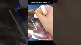 Runway Diorama 1144 Part 3 Painting the base diy scalemodels modelaviation [upl. by Rebme]