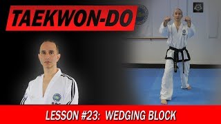 Wedging Block  TaekwonDo Lesson 23 [upl. by Lamberto]