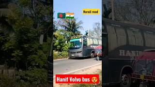 Hanif Volvo bus in Narail road 🇧🇩🇮🇳 buslover youtubeshorts shorts volvo busloving [upl. by Vastah]