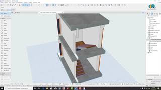 Tutoriel ArchiCAD 24 partie 18 modélisations de trémies et escalier [upl. by Florinda676]