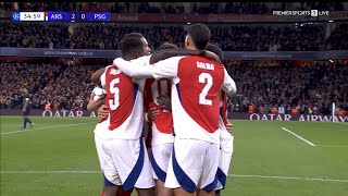 SAKA GOAL  ARSENAL VS PSG  UEFA CHAMPIONS LEAGUE [upl. by Cirderf313]