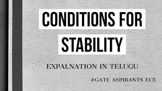 Control Systems  Lec 25 Condition for Stability [upl. by Nirahs262]