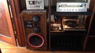 Kenwood kR8010 Reciever Cerwin Vega D9 Speakers Technics SL3350 Turntable MXR Equalizer [upl. by Sabelle110]