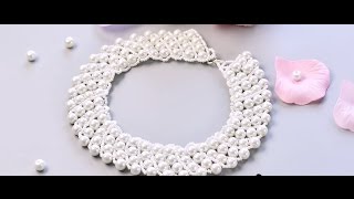 Vidéo 53P Comment faire un collier avec perles en verre nacré [upl. by Demy]