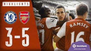 VAN PERSIE WITH A HATTRICK  Chelsea vs Arsenal 35  Classic Highlights 2011 [upl. by Kapor]