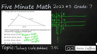 7th Grade STAAR Practice Solving Scale Problems 75C  12 updated [upl. by Anida]