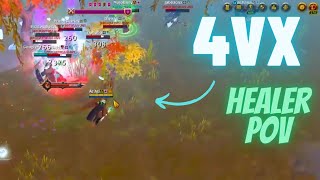 4v11 smallscale PvP Healer POV  Albion online smallscale PvP [upl. by Mcnamee]