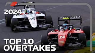 Top 10 Overtakes Of The 2024 F3 Season [upl. by Ahsaela562]