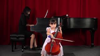 Rigadoon by Henry Purcell  Suzuki Cello Book 1  Mia Mezo Age 5 [upl. by Ilah]