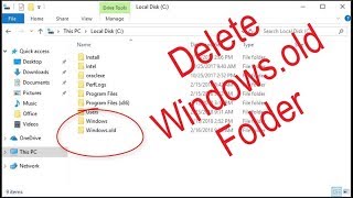 Delete Windowsold folder from Windows 10 [upl. by Anyt]