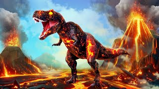 Volcano Dinosaur Attack On Dinosaurs  Funny Dinosaurs Great Escape Adventure [upl. by Akihsal]