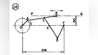 CRANK MECHANISM  Link mechanism in  Technical drawing  Engineering drawing [upl. by Assert]