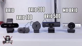 Every Logitech Brio Webcam Compared Brio vs 100 vs 300 vs 500 vs MX Brio [upl. by Adnawaj]