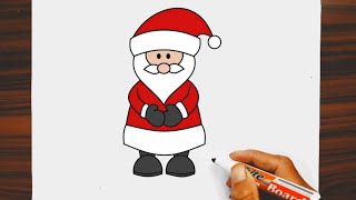 Rasm chizish Qorbobo rasmini chizish Как нарисовать Дед мороз how to draw Santa Claus [upl. by Eiznik853]