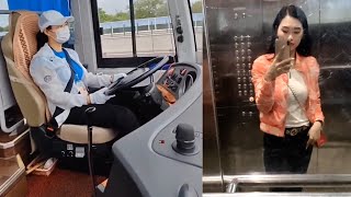 Beautiful Female Bus Driver Ai Yatou Live the life you Want [upl. by Ttsepmet]