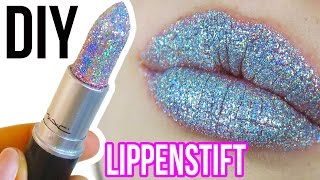 DIY GLITZER MAC LIPPENSTIFT INSTAGRAM REGENBOGEN HOLO LIPPEN MYTHEN LIVE TEST  PINTEREST [upl. by Michiko]