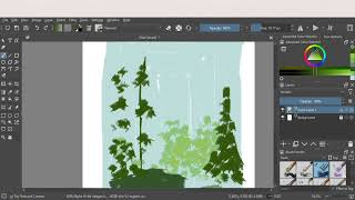 landscape wall art  simple landscape speed paint  with commentary [upl. by Annuhsal]