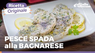 PESCE SPADA alla BAGNARESE SECONDO PIATTO SAPORITISSIMO AL PROFUMO DI LIMONE 🍋🍋 COTTO AL VAPORE 🤤 [upl. by Ennairoc678]