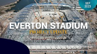 Michael Jones tribute as Everton Stadium work resumes [upl. by Illyes987]