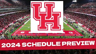 Houston 2024 College Football Schedule PreviewProjected Record [upl. by Rosner]