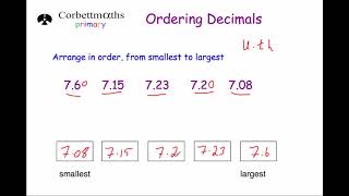 Ordering Decimals  Primary [upl. by Anirok574]