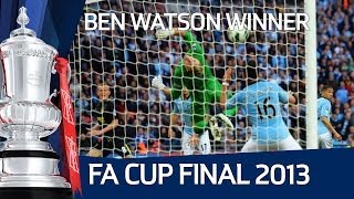 Ben Watsons winning goal for Wigan vs Manchester City FA Cup Final 2013 [upl. by Dustin344]