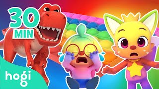 BEST Learn Colors and Sing Along with Hogi｜Pop It Boo Boo Dinosaurs for Kids｜Hogi Pinkfong [upl. by Aala]