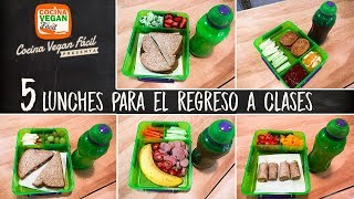 5 lunches para el regreso a clases  Cocina Vegan fácil [upl. by Rovit124]