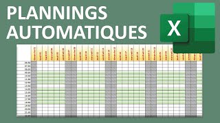 Créer des calendriers et plannings automatiques avec Excel [upl. by Andromada955]