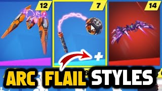 Arc flail pickaxe has selectable styles How to get arc flail styles in fortnite Arc flail pickaxe [upl. by Emarej]