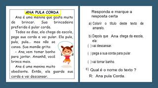 AULA DE INTERPRETAÇÃO DE TEXTO 3 E 4 ANO [upl. by Llerrut]