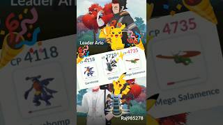 pokemon go Leader Arlo battle Pokemongo shorts viralshorts [upl. by Nahtnahoj]