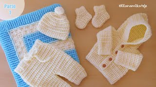 Como tejer una Mantita Cobija para bebe a Crochet Ganchillo Ajuar tejido Parte 1 [upl. by Acissj37]