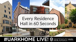 UARKHOME Every Residence Hall in 60 Seconds Compilation [upl. by Lovato54]