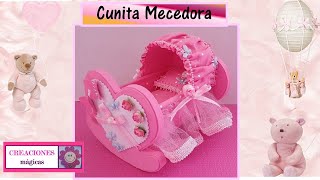 ♥♥Como elaborar hermosa cunita mecedoraideas para baby shower♥Creaciones mágicas♥♥ [upl. by Jestude597]