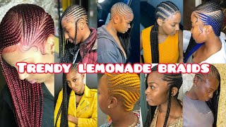 Braids Hairstyles for black ladies 2024 Lemonade braids hairstyles you will love  Braids [upl. by Aicirtac]