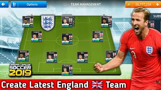 How To Create England 🇬🇧 Team In Dream League Soccer 2019 [upl. by Aimee895]