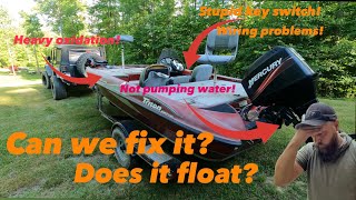 Triton Bass Boat Can we fix it and get in the water EP 2 [upl. by Onahpets384]