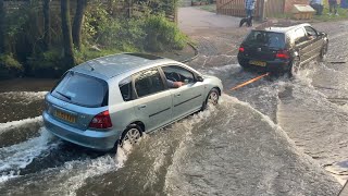 Rufford Ford  Vehicles vs Flooded Ford compilation  33 [upl. by Eveivaneg]