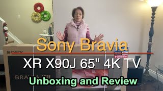 Sony Bravia XR X90J 4k TV 65 inch unboxing and review [upl. by Eittah]