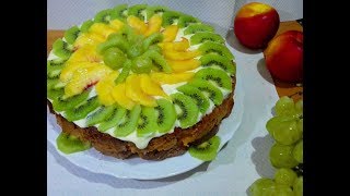 Torta alla frutta e crema pasticcera al microonde [upl. by Ynnig690]