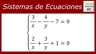 SISTEMA DE ECUACIONES 2×2 USANDO CAMBIO DE VARIABLE  Ejercicio 1 [upl. by Ddarb166]