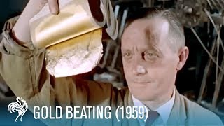 The Art of Gold Beating 1959  British Pathé [upl. by Matt]