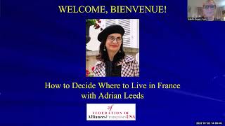 How to Decide Where to Live in France with Adrian Leeds AFUSA 2023 [upl. by Lyrret]