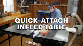 QuickAttach Table Saw Infeed Table [upl. by Aynik792]